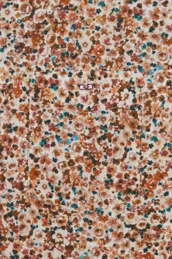 Chemisette Marron Imprimee Fleurs