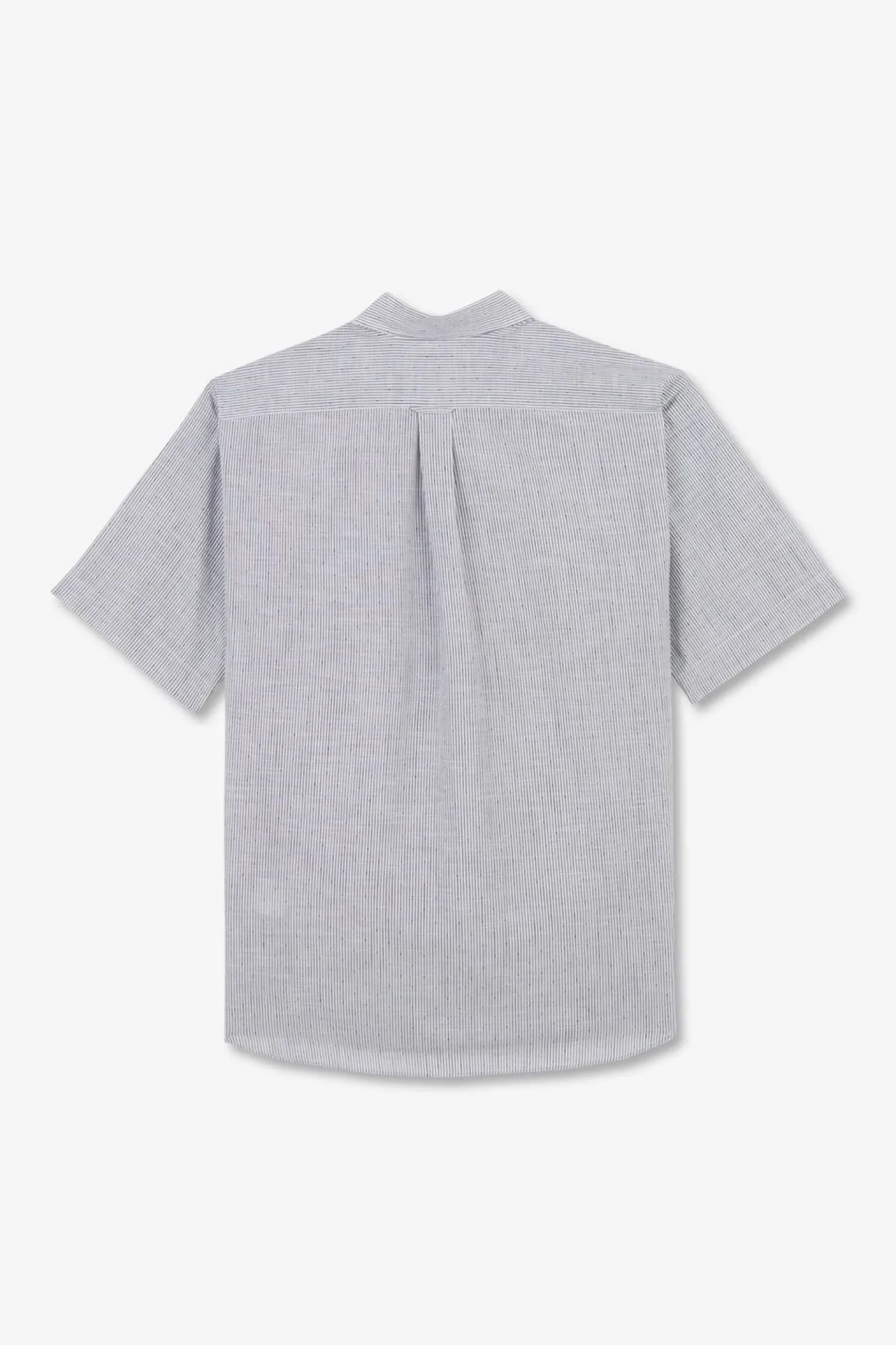 Chemisette Rayee Bleu Fonce En Coton Dobby