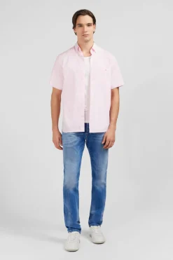 Chemisette Rose En Coton Dobby