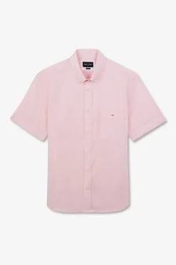 Chemisette Rose En Coton Dobby