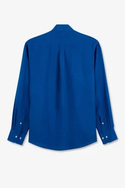Chemise Unie Bleue En Lin