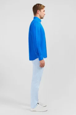 Chemise Unie Bleue En Lin