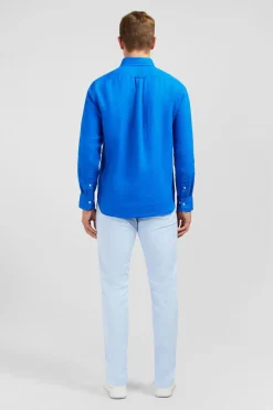 Chemise Unie Bleue En Lin