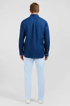 Chemise Unie Bleue En Lin