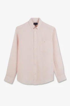 Chemise Unie Rose En Lin