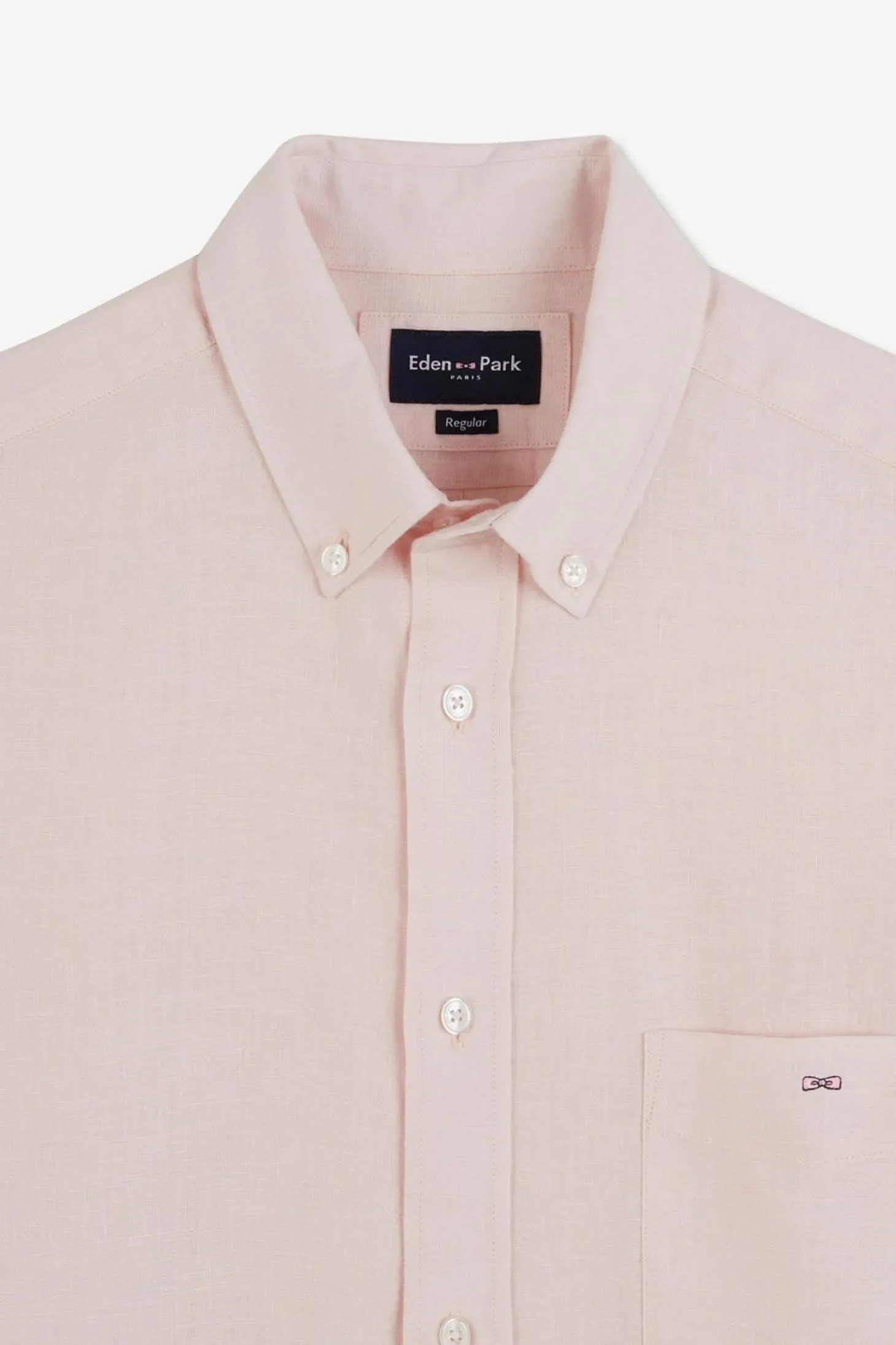Chemise Unie Rose En Lin