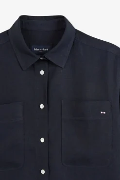 Chemisier Bleu Marine Uni