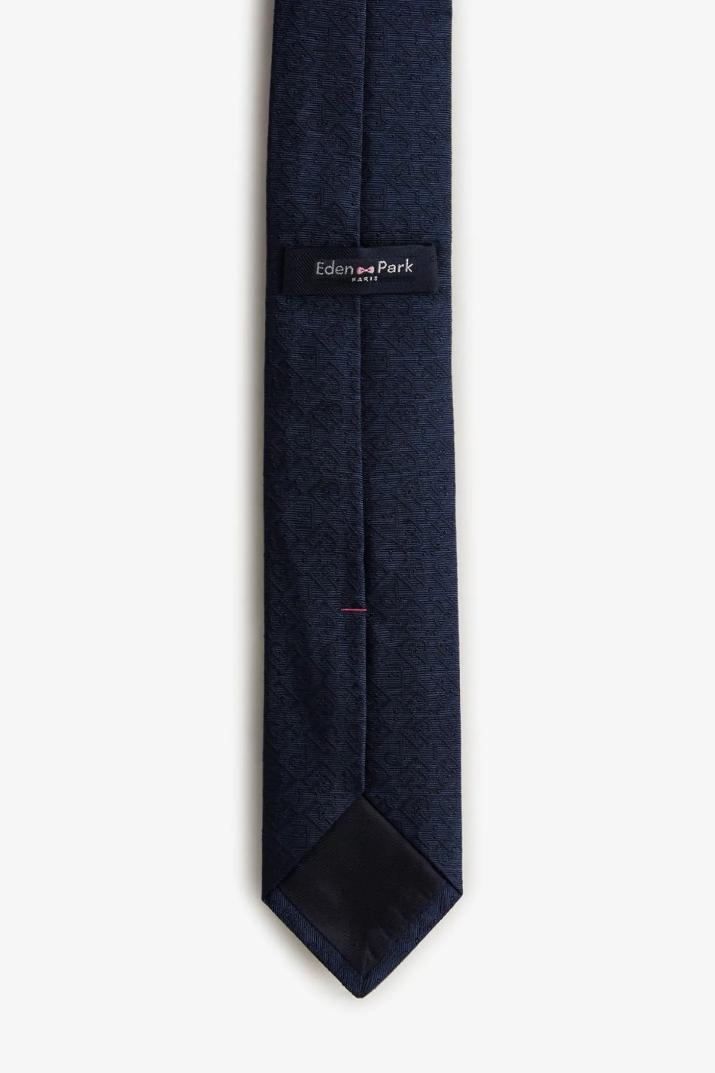 Cravate Bleu Fonce A Micros-Motifs Exclusifs