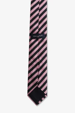 Cravate Rose A Rayures Tricolores