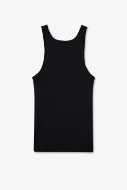 Debardeur Uni En Coton Stretch Marine