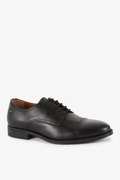 Derbies En Cuir Lisse Noir