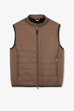 Doudoune Beige Sans Manches