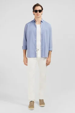 Jean Blanc En Coton Denim Stretch Coupe Regular