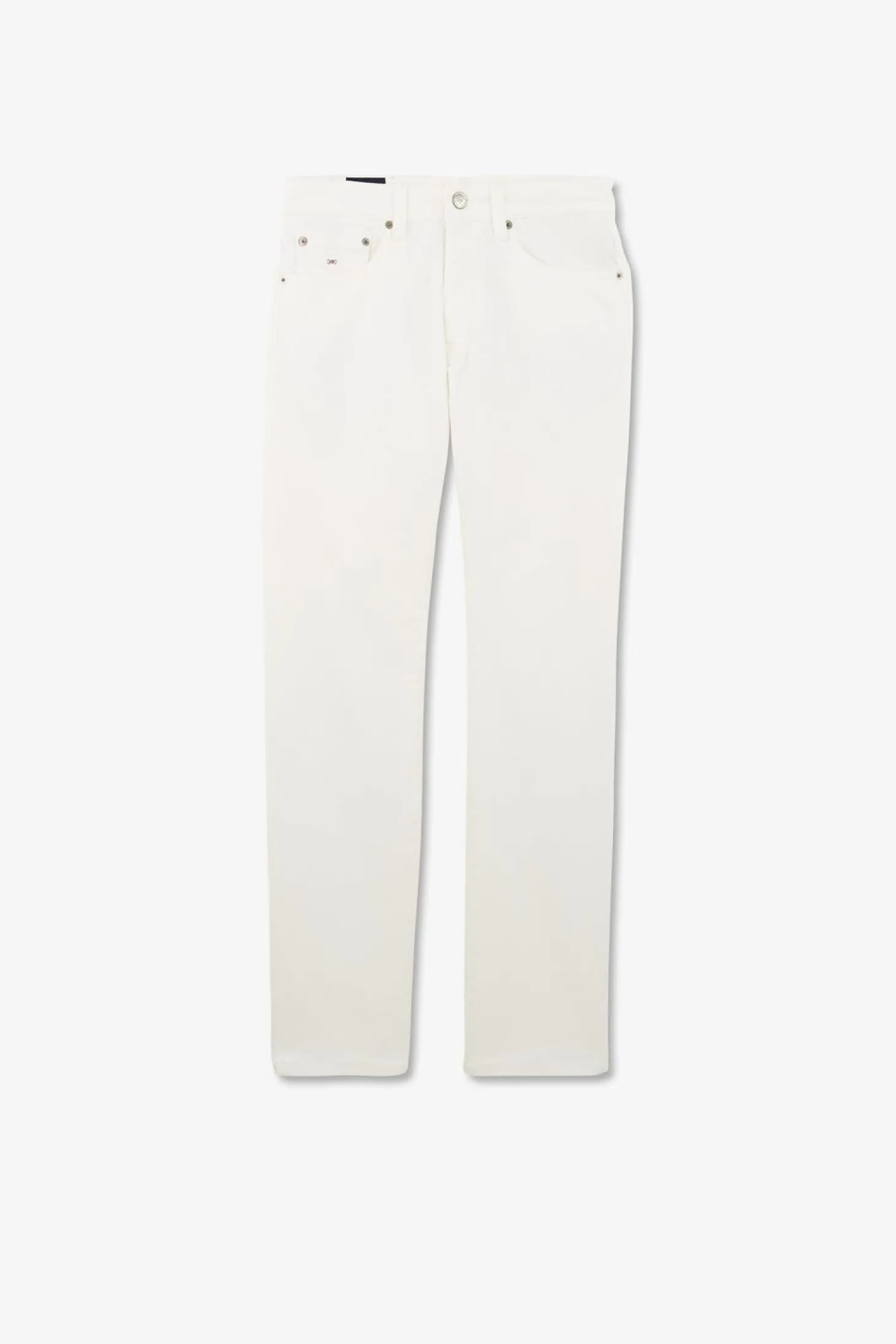 Jean Blanc En Coton Denim Stretch Coupe Regular