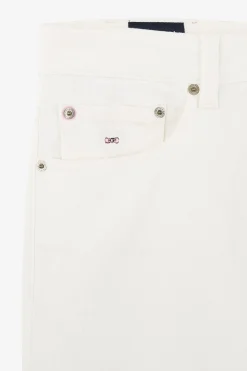 Jean Blanc En Coton Denim Stretch Coupe Regular