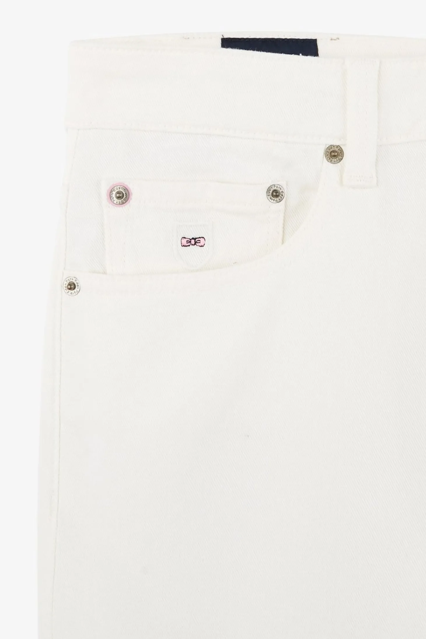 Jean Blanc En Coton Denim Stretch Coupe Regular