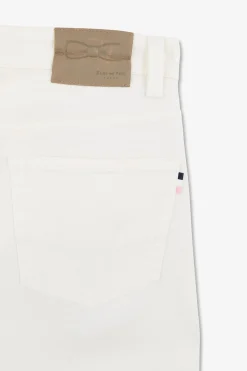 Jean Blanc En Coton Denim Stretch Coupe Regular