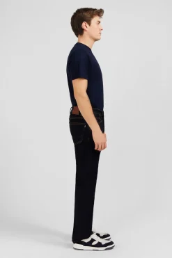 Jean Bleu Marine En Coton Extensible