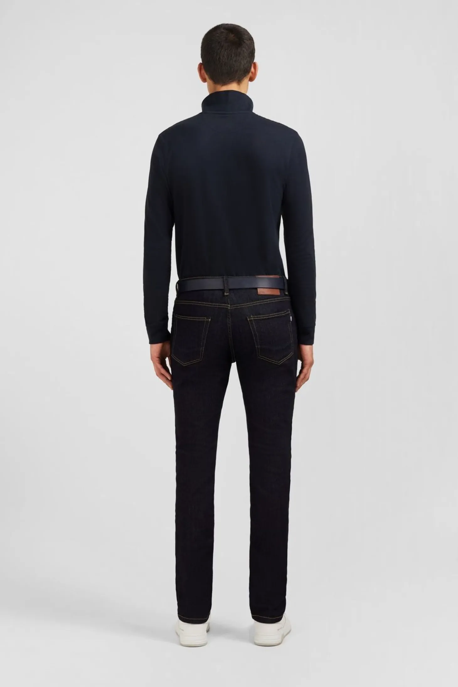 Jean Bleu Marine En Coton Extensible