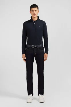 Jean Bleu Marine En Coton Extensible