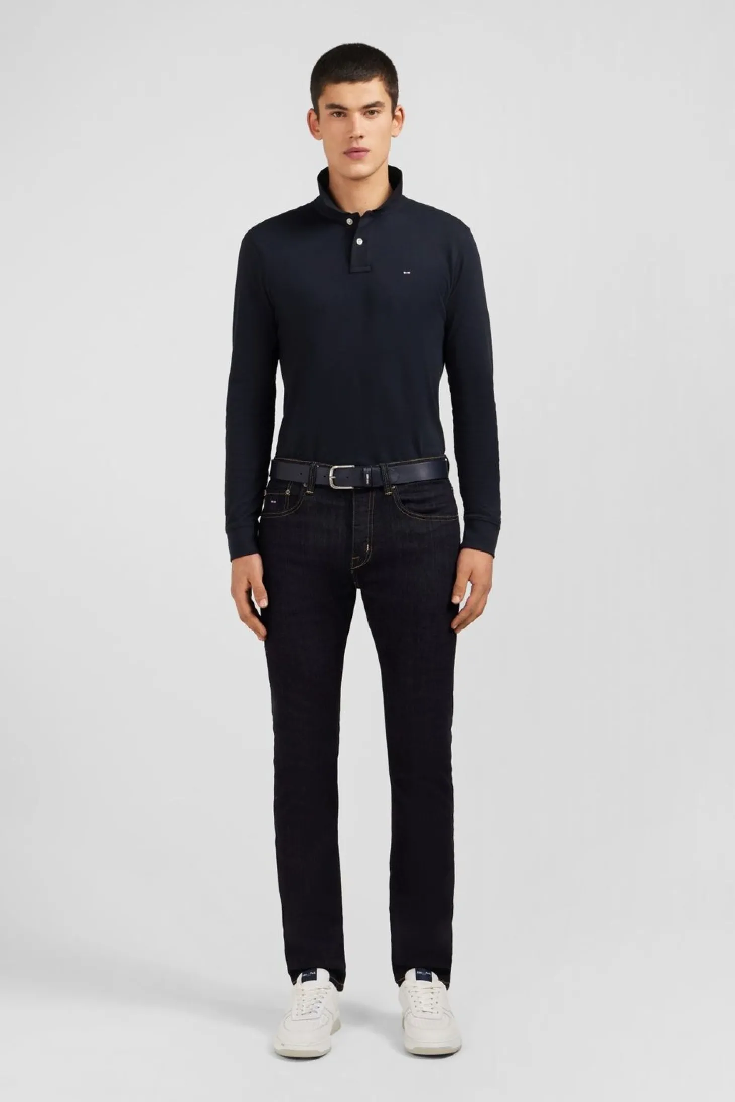 Jean Bleu Marine En Coton Extensible