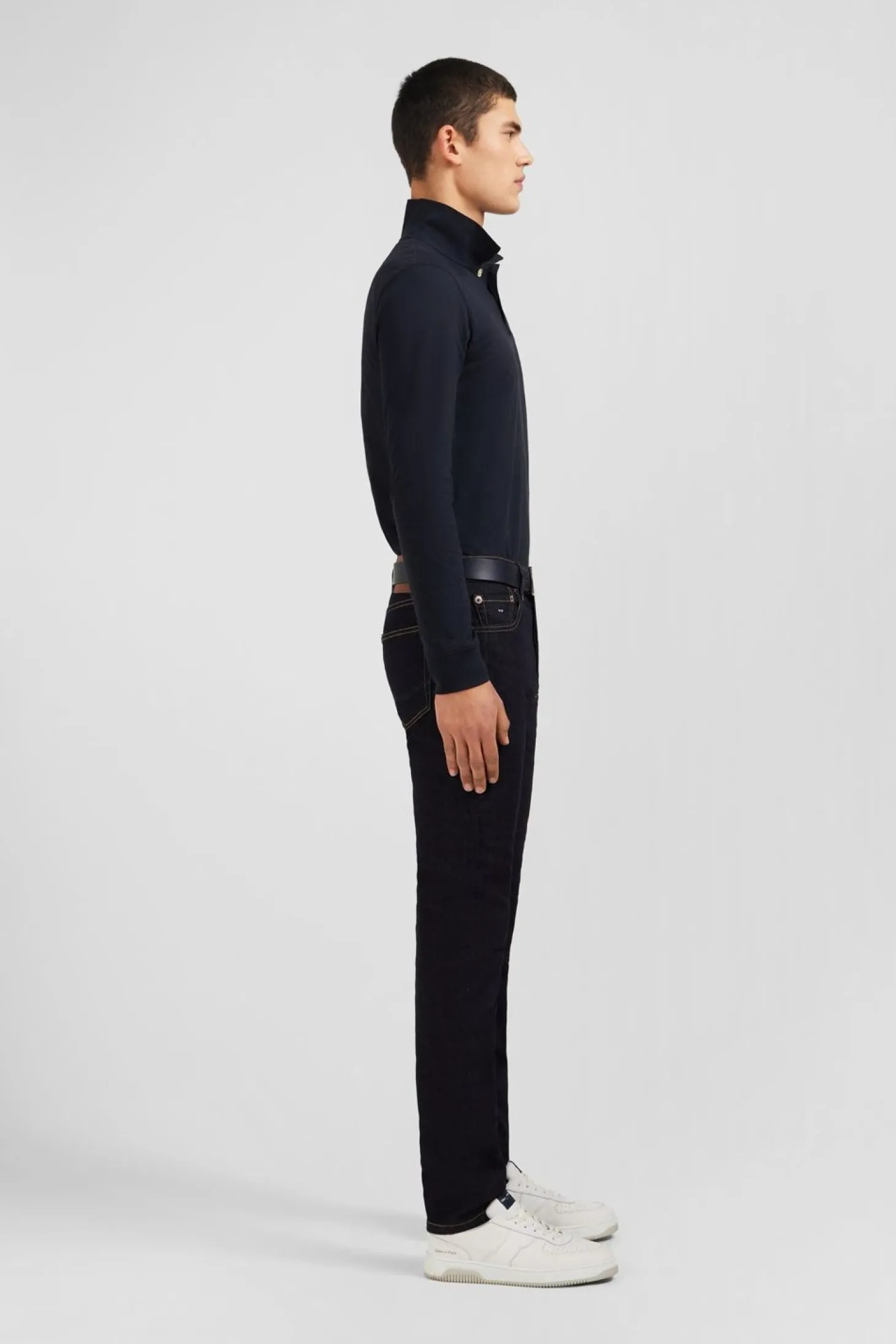 Jean Bleu Marine En Coton Extensible