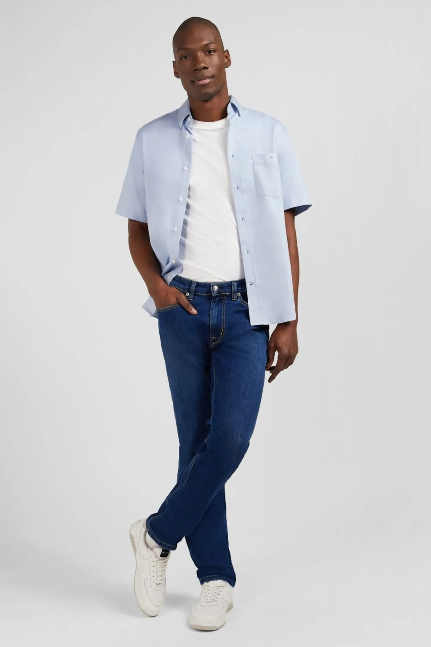 Jean Brut En Coton Denim Stretch Coupe Regular
