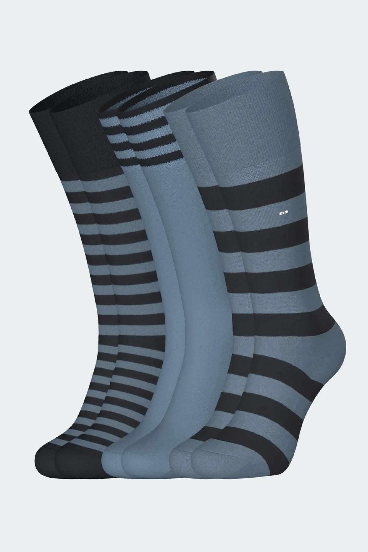 Lot De 3 Paires De Chaussettes Cerclees Ciel En Coton Stretch