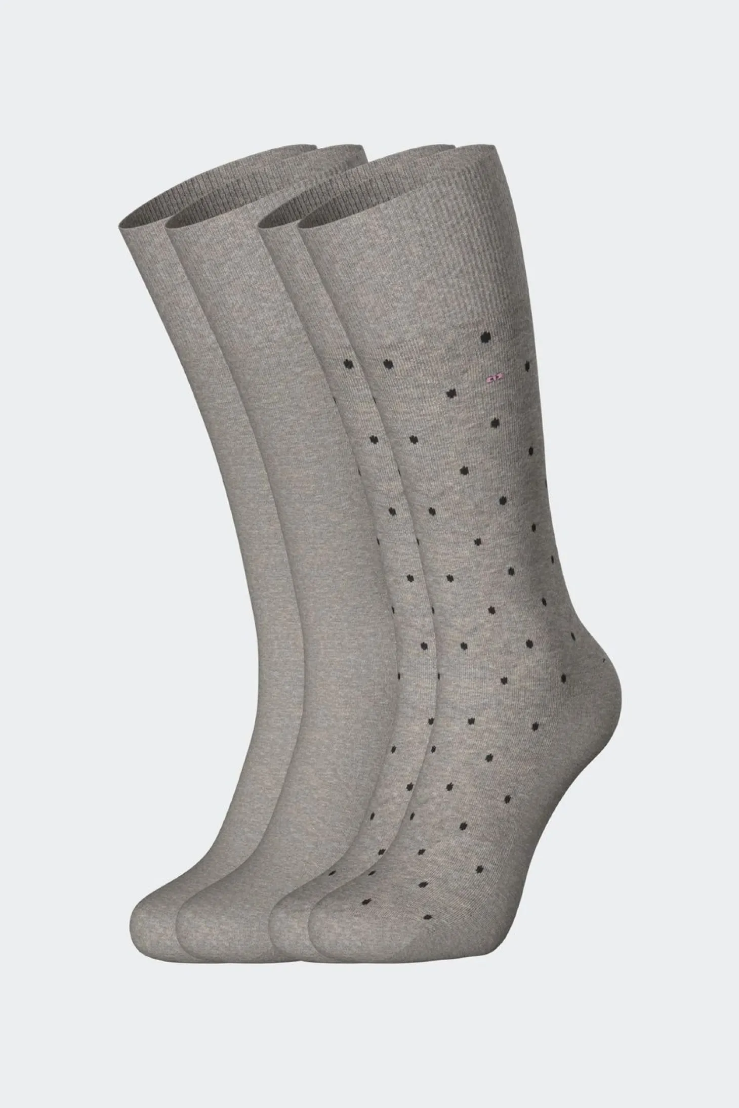 Lot De 2 Paires De Chaussettes Grises En Coton Stretch