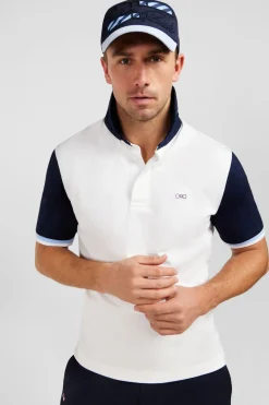 Maillot Blanc Colorblock A Broderie N°10 Au Dos
