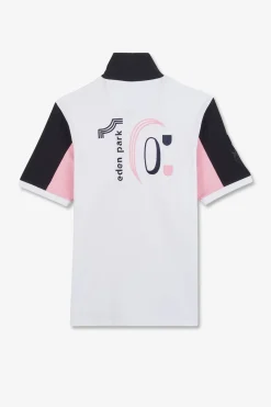 Maillot Blanc Colorblock A Broderie N°10 Au Dos