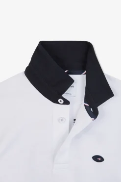 Maillot Blanc Colorblock A Broderie N°10 Au Dos