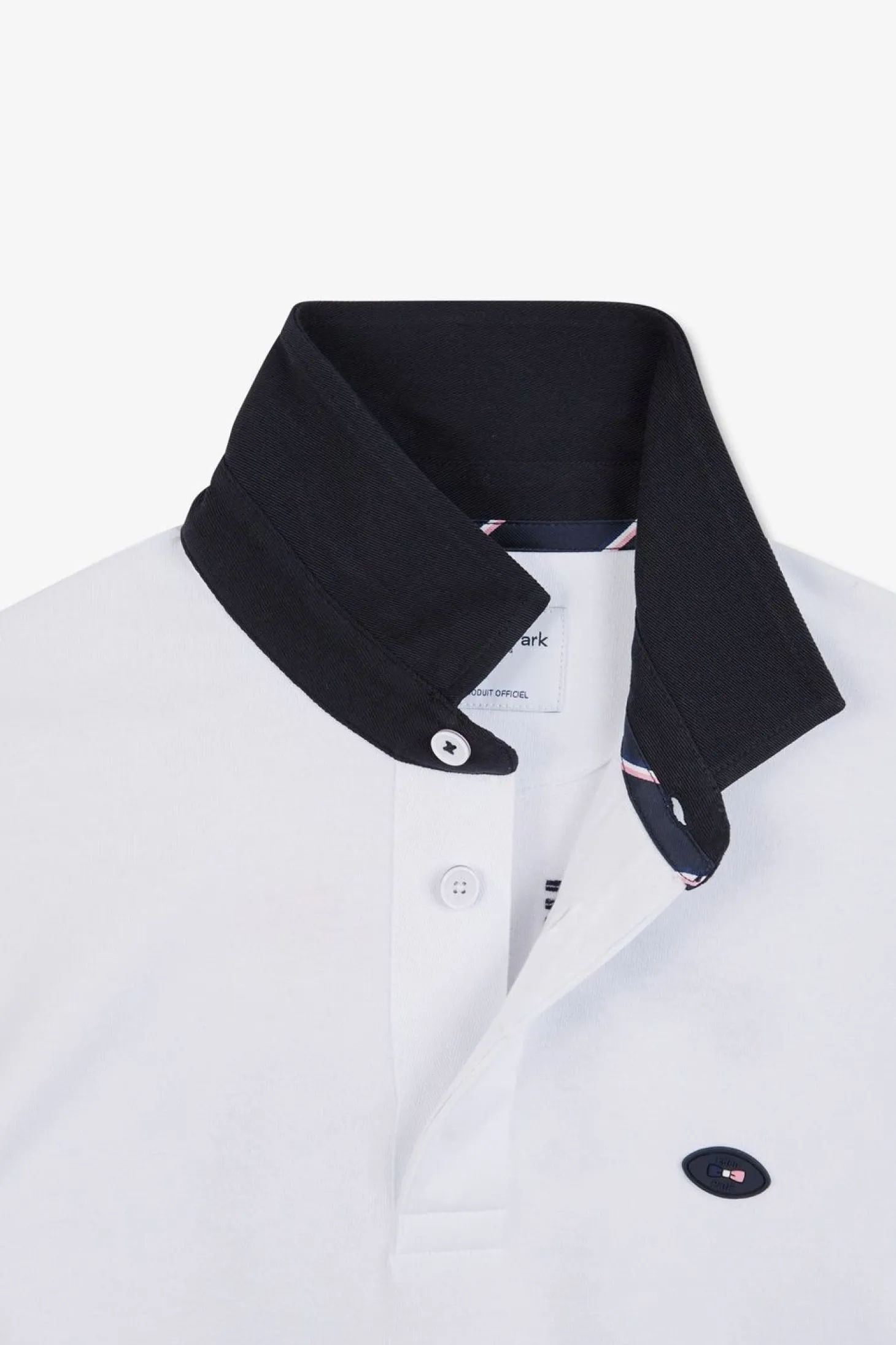 Maillot Blanc Colorblock A Broderie N°10 Au Dos
