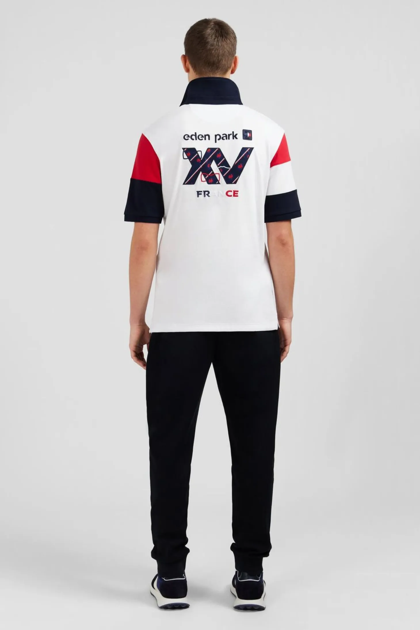 Maillot Blanc Colorblock Manches Courtes A Broderies Xv De France