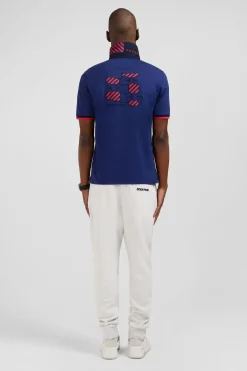 Maillot Bleu A Broderies Noeuds Papillon Au Dos