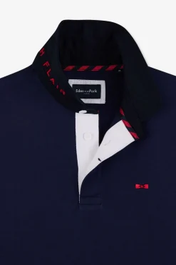 Maillot Bleu A Broderies Noeuds Papillon Au Dos