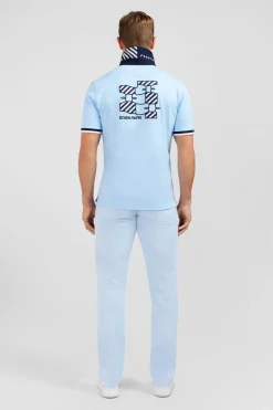 Maillot Bleu Clair A Broderies Noeuds Papillon Au Dos