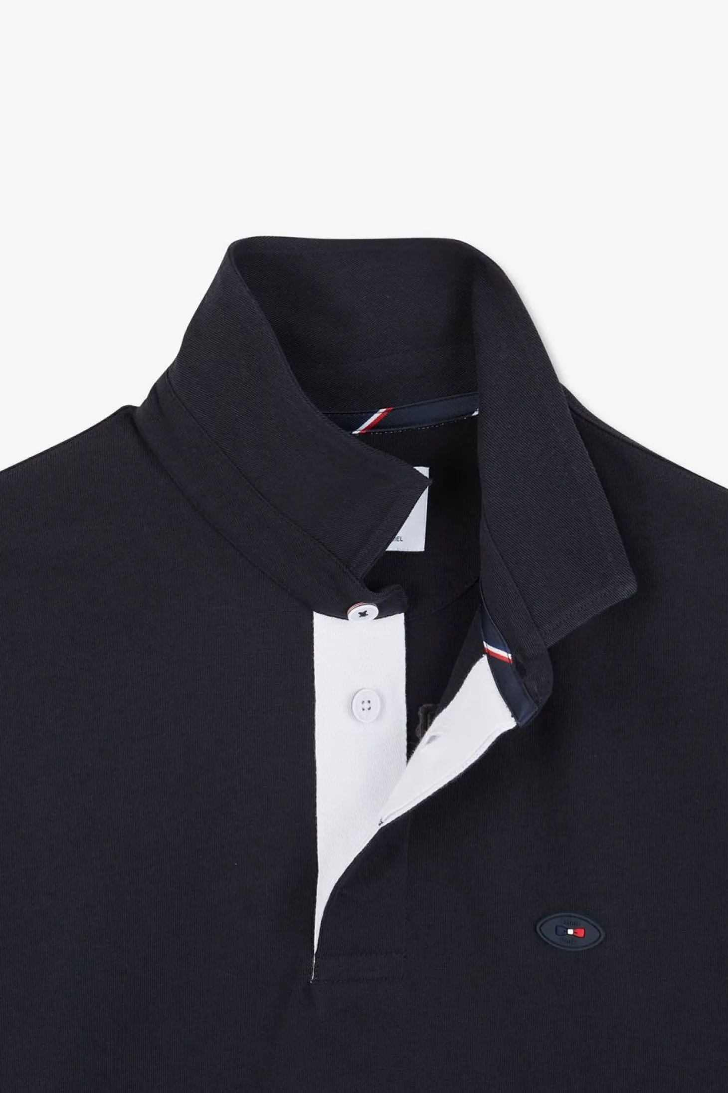 Maillot Bleu Fonce Colorblock A Broderie N°10 Au Dos