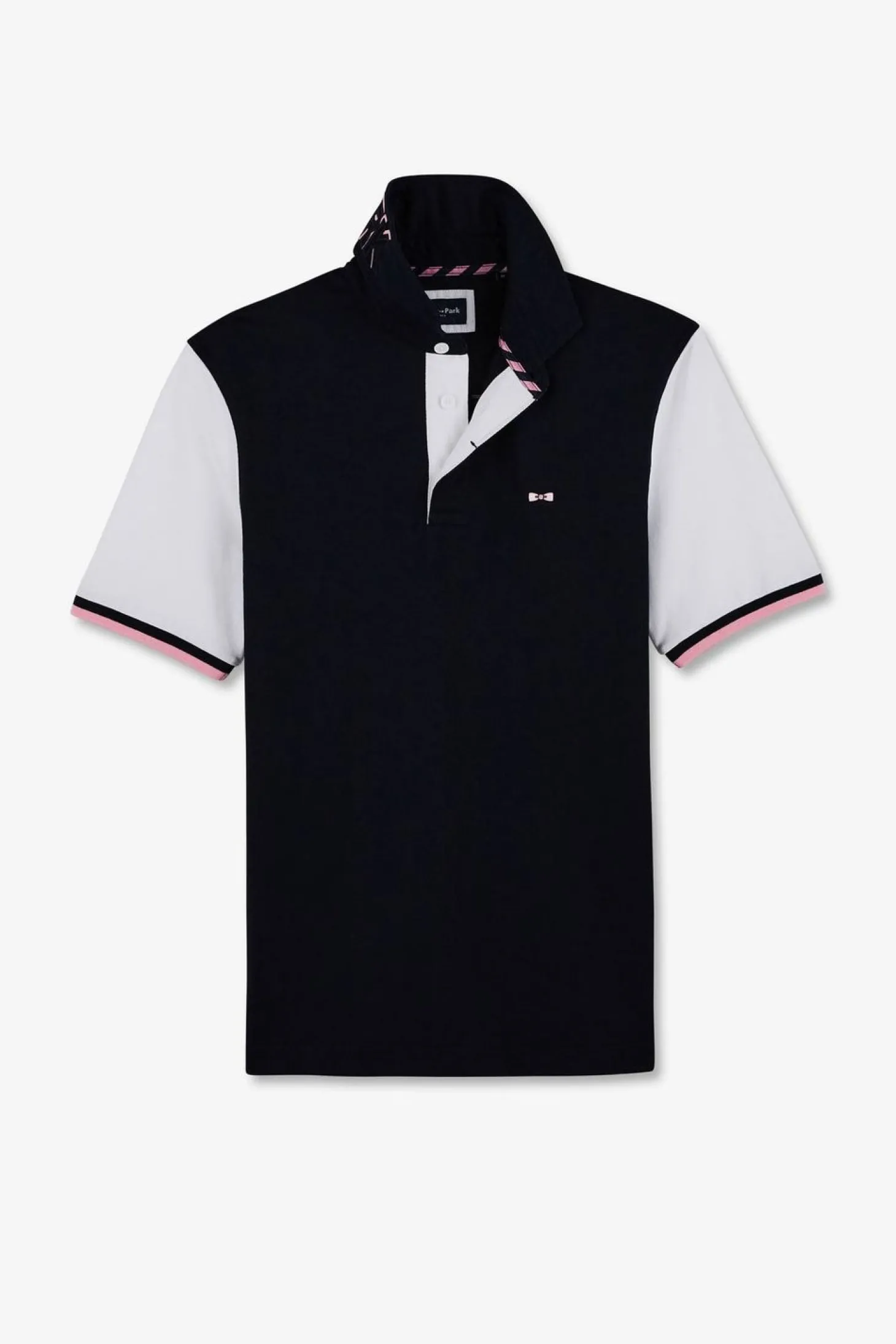 Maillot Bleu Fonce Colorblock A Broderie N°10 Au Dos