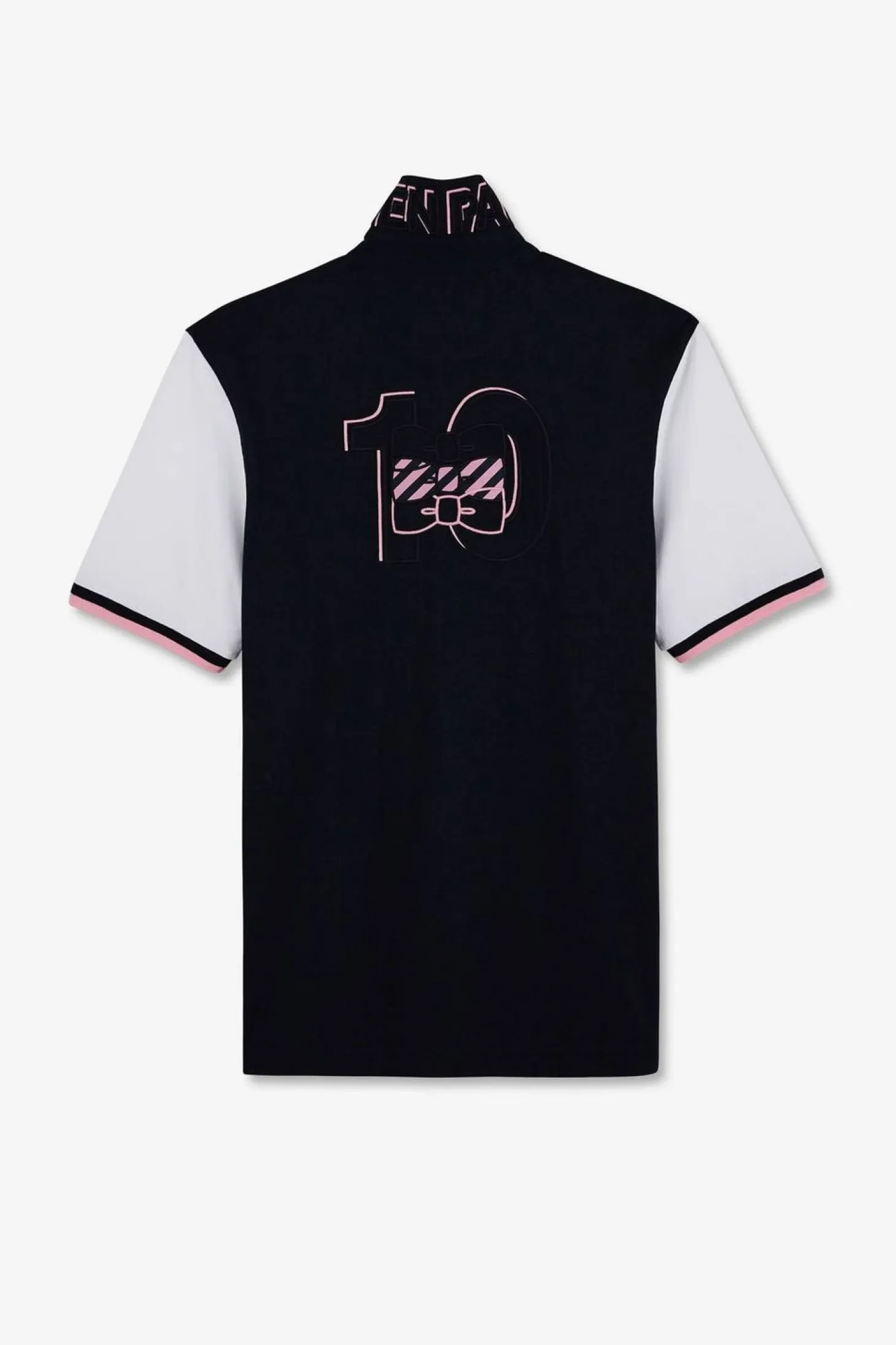 Maillot Bleu Fonce Colorblock A Broderie N°10 Au Dos
