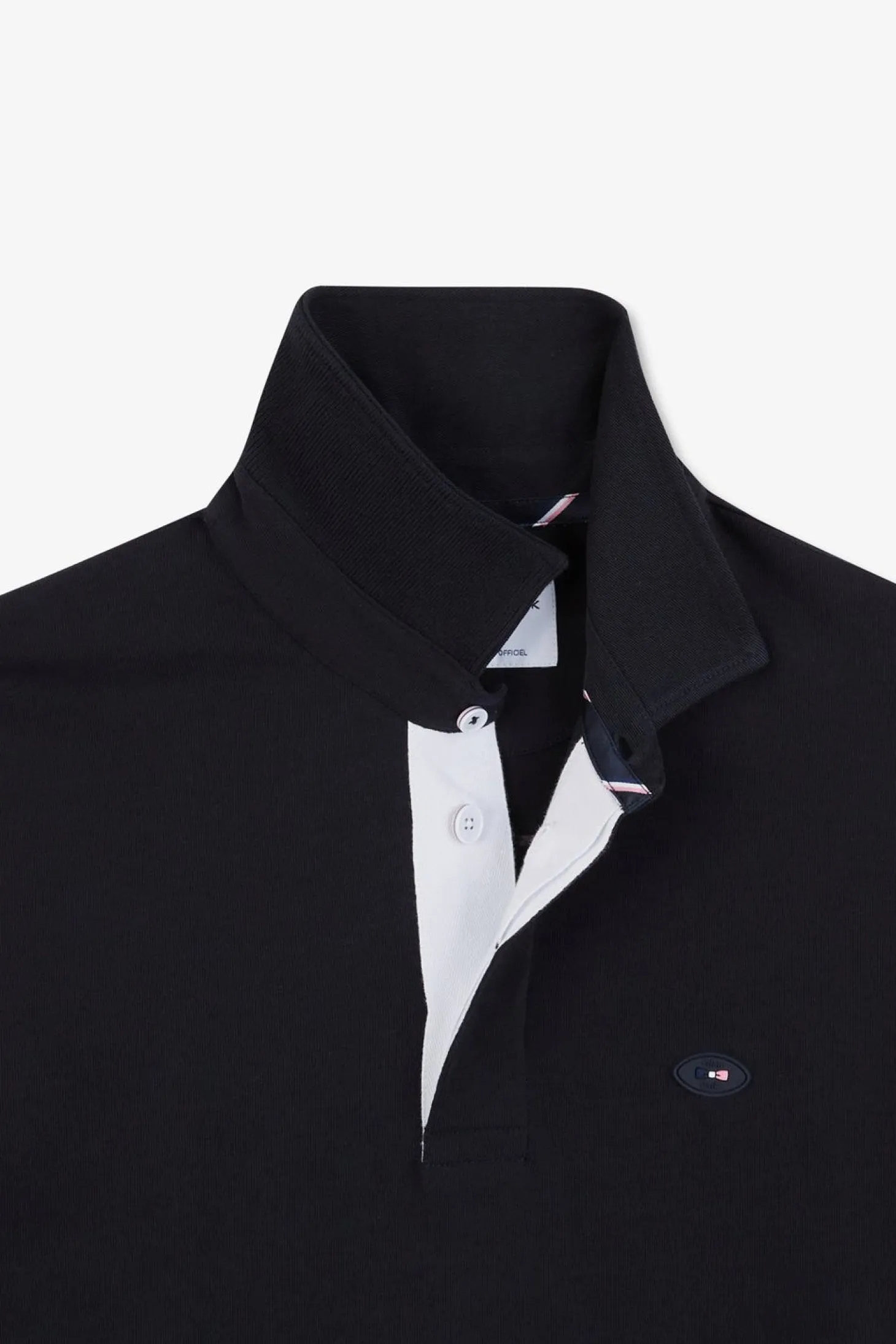 Maillot Bleu Fonce Colorblock A Broderies Xv De France