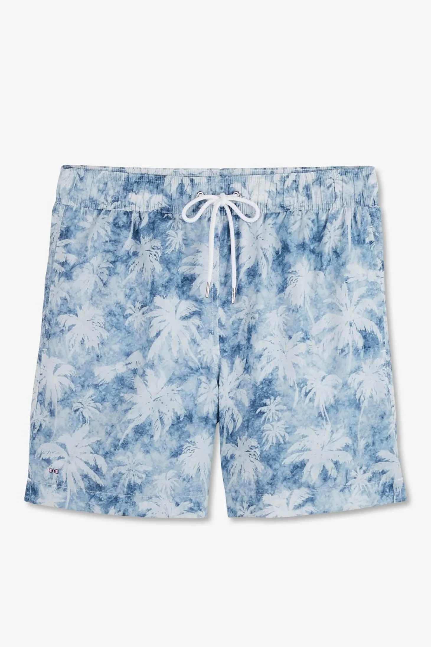Maillot De Bain Bleu Imprime Palmiers