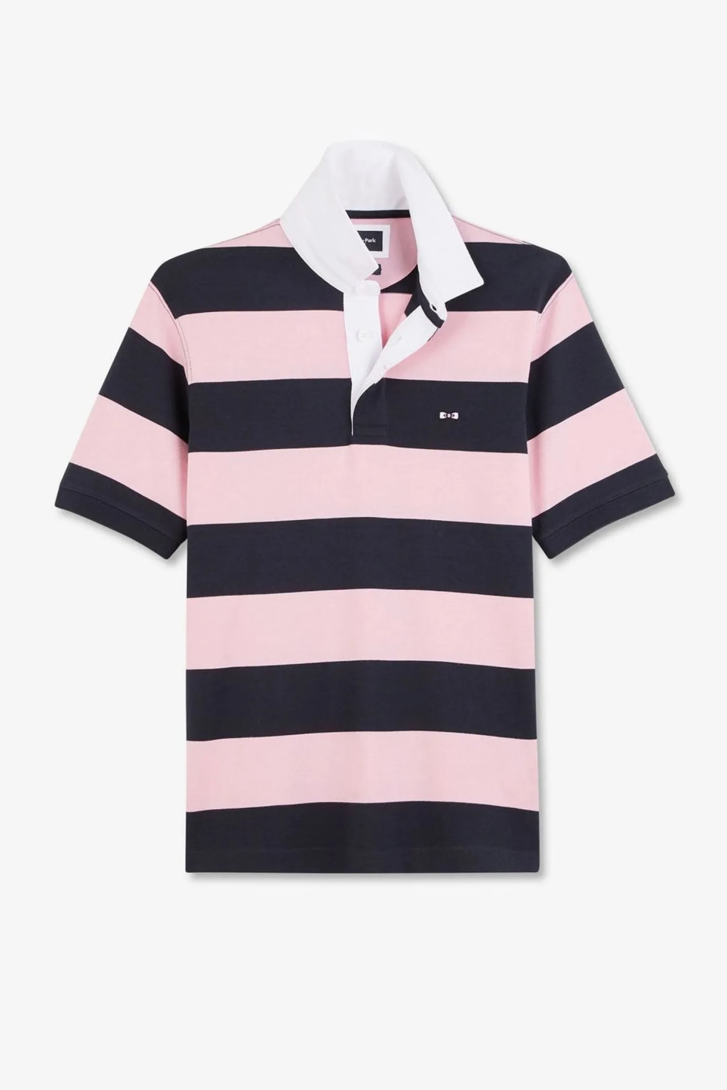 Maillot Raye Rose A Manches Courtes