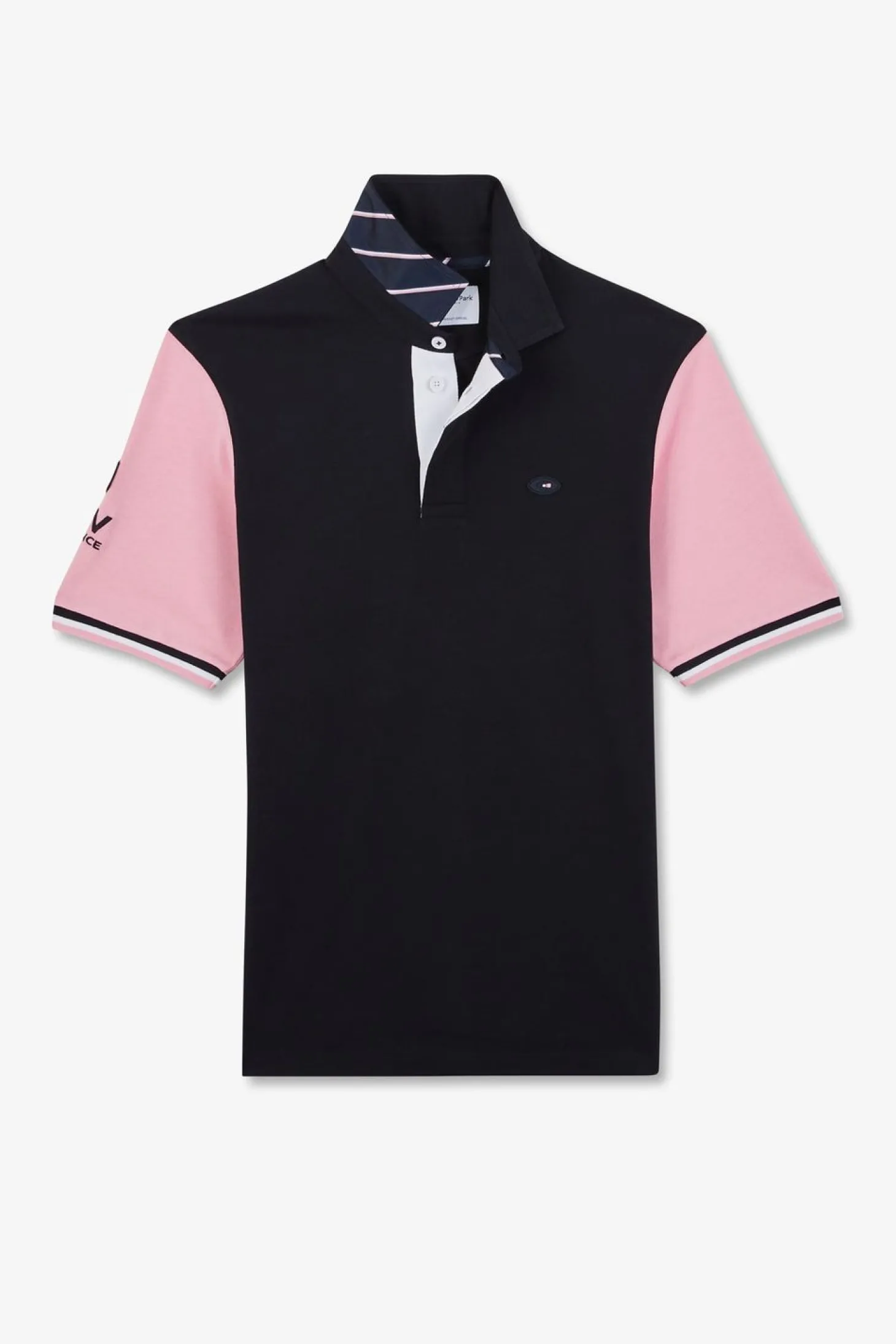 Maillot Rose Colorblock A Broderie Coq Au Dos
