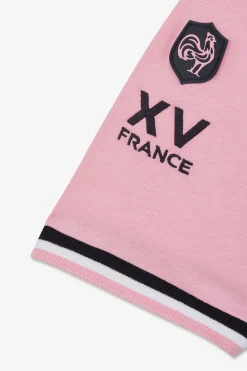 Maillot Rose Colorblock A Broderie Coq Au Dos