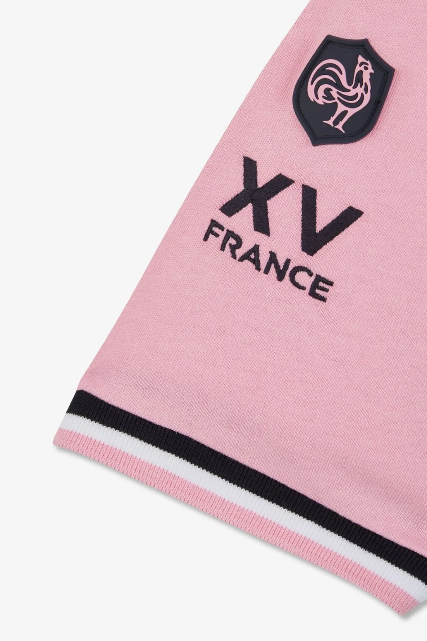 Maillot Rose Colorblock A Broderie Coq Au Dos