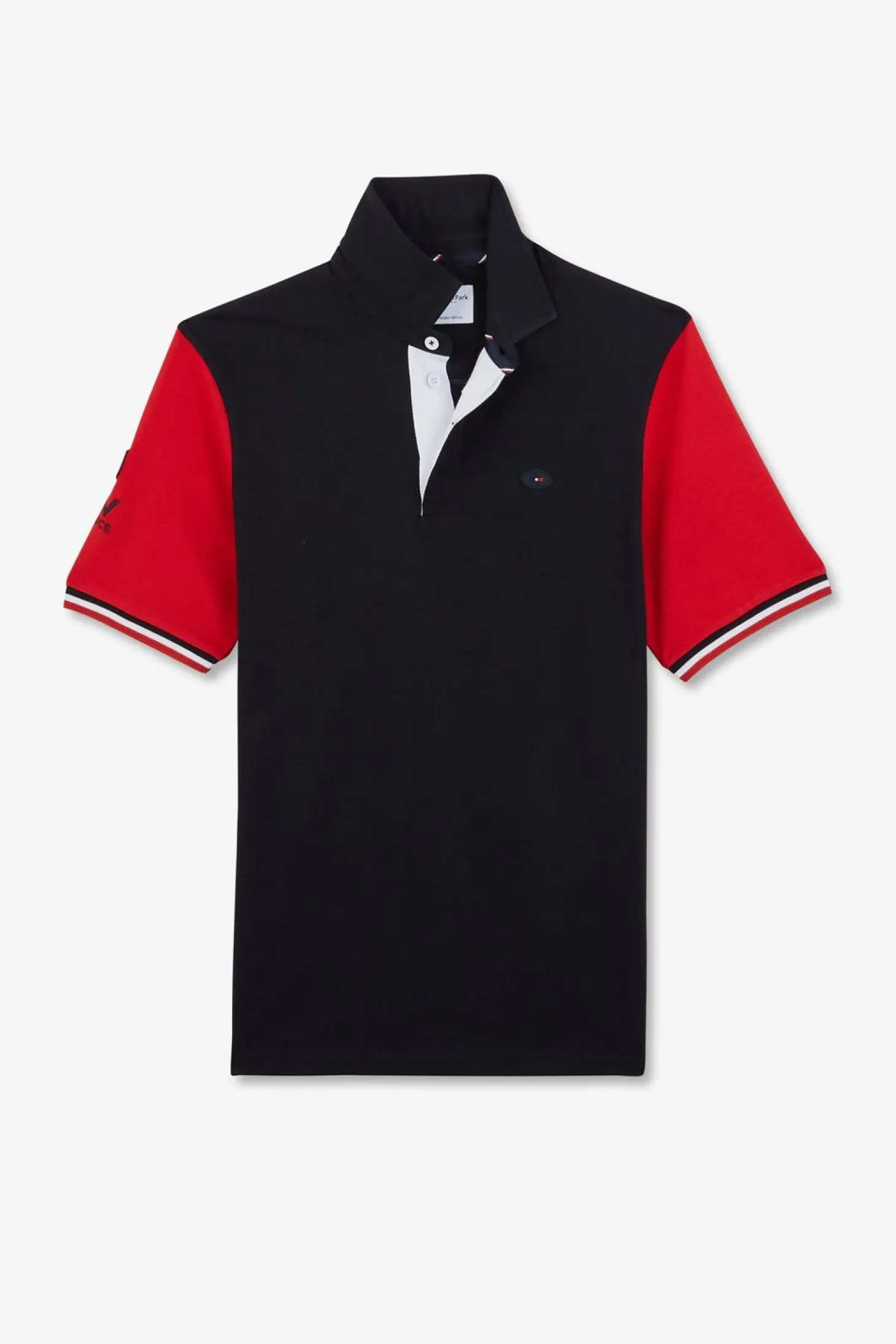 Maillot Rouge Colorblock A Broderie Coq Au Dos
