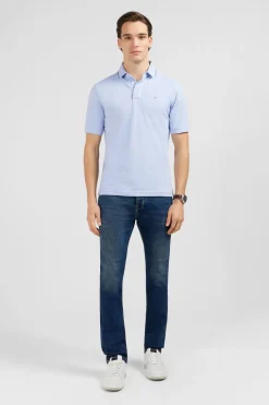 Maillot Uni Bleu Clair En Jersey