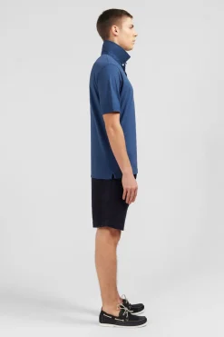 Maillot Uni Bleu Fonce En Jersey