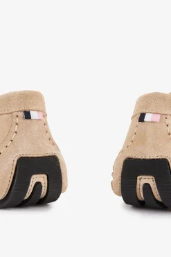 Mocassins Beiges En Cuir Suede